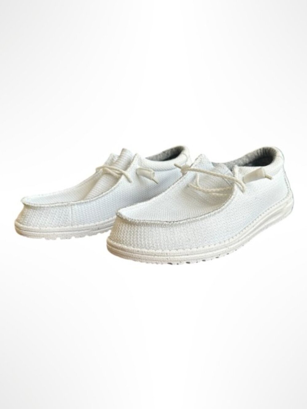 HEY DUDE Wally Mesh Slip On Loafers White Size 12
